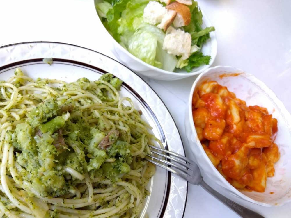 イタリアの家庭料理　野菜のパスタ
【備北エリア山手コープ委員会】
