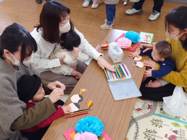 予約制子育てひろば　ひなまつりを楽しもう‼
【岡山西エリア子育て応援PJ】