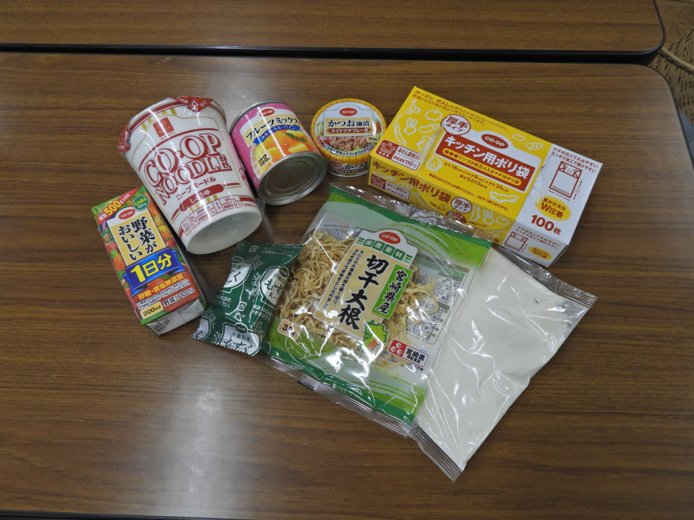 備えて安心　防災クッキング
【井笠エリアラブ♡コープ委員会】