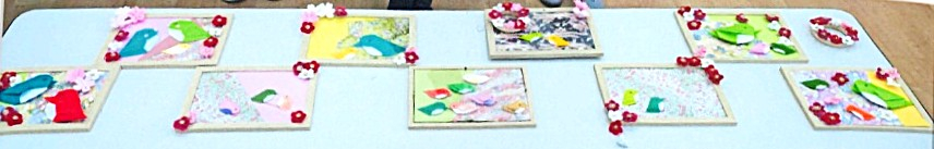 お気に入りを手づくりフレームに入れて飾ろう!　～折り紙で折ったうぐいすをフレームに入れて飾りませんか?～
【備北エリア高梁コープ委員会】