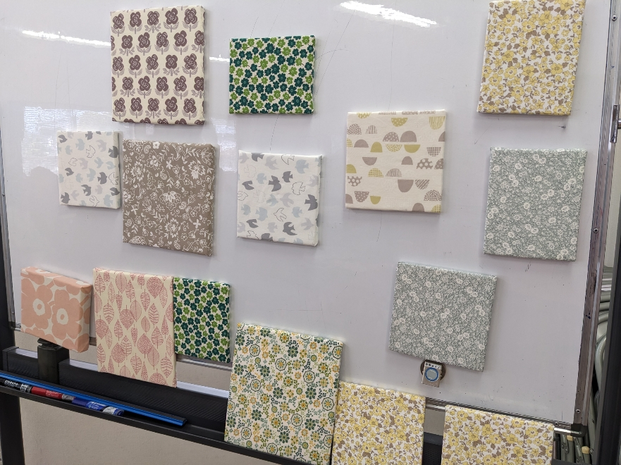 手づくりファブリックパネルとコープ商品の試食　～おうちに好きな眺めを作りませんか?～
【岡山西エリア建部南コープ委員会】