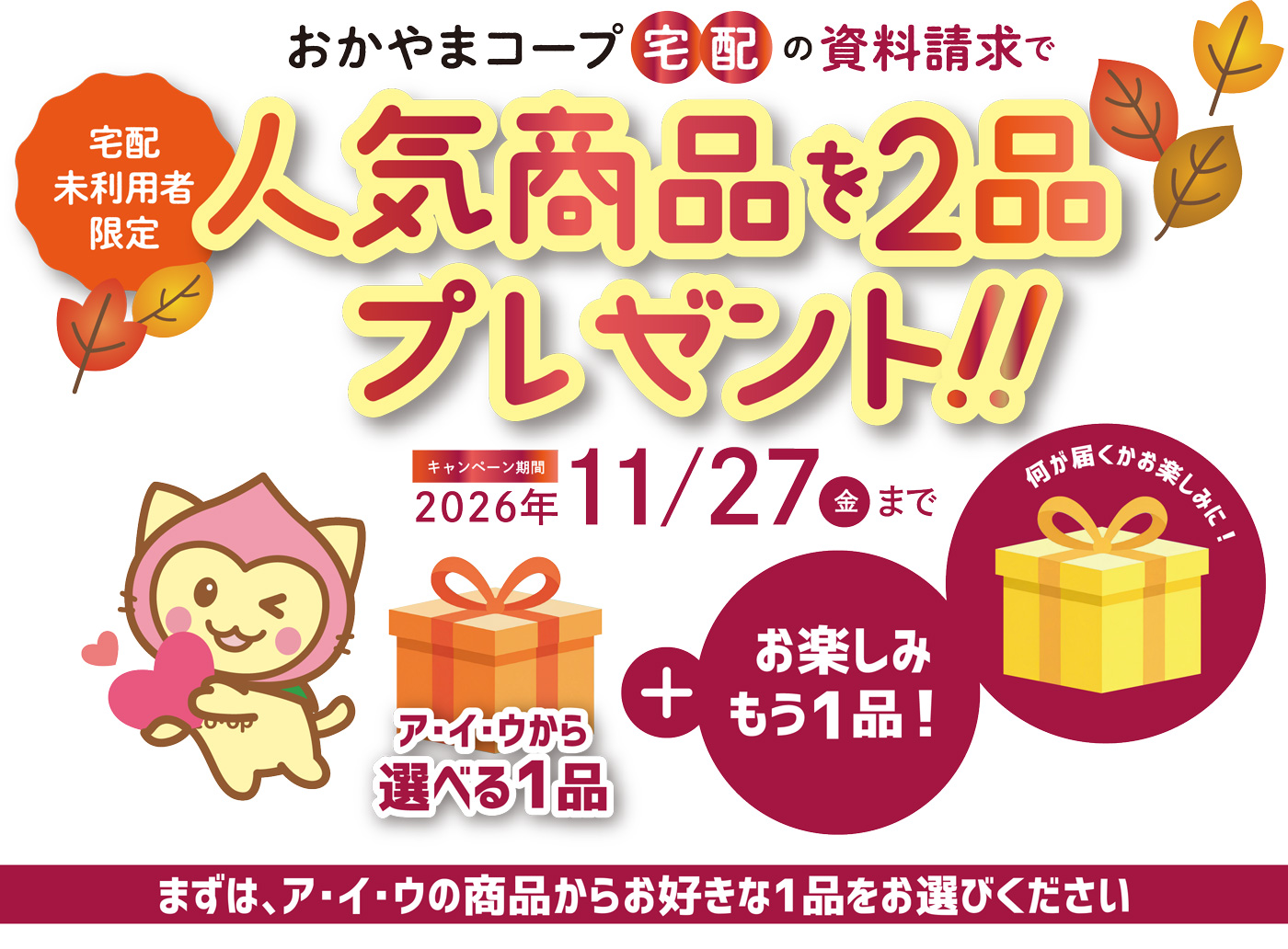 資料請求でプレゼント